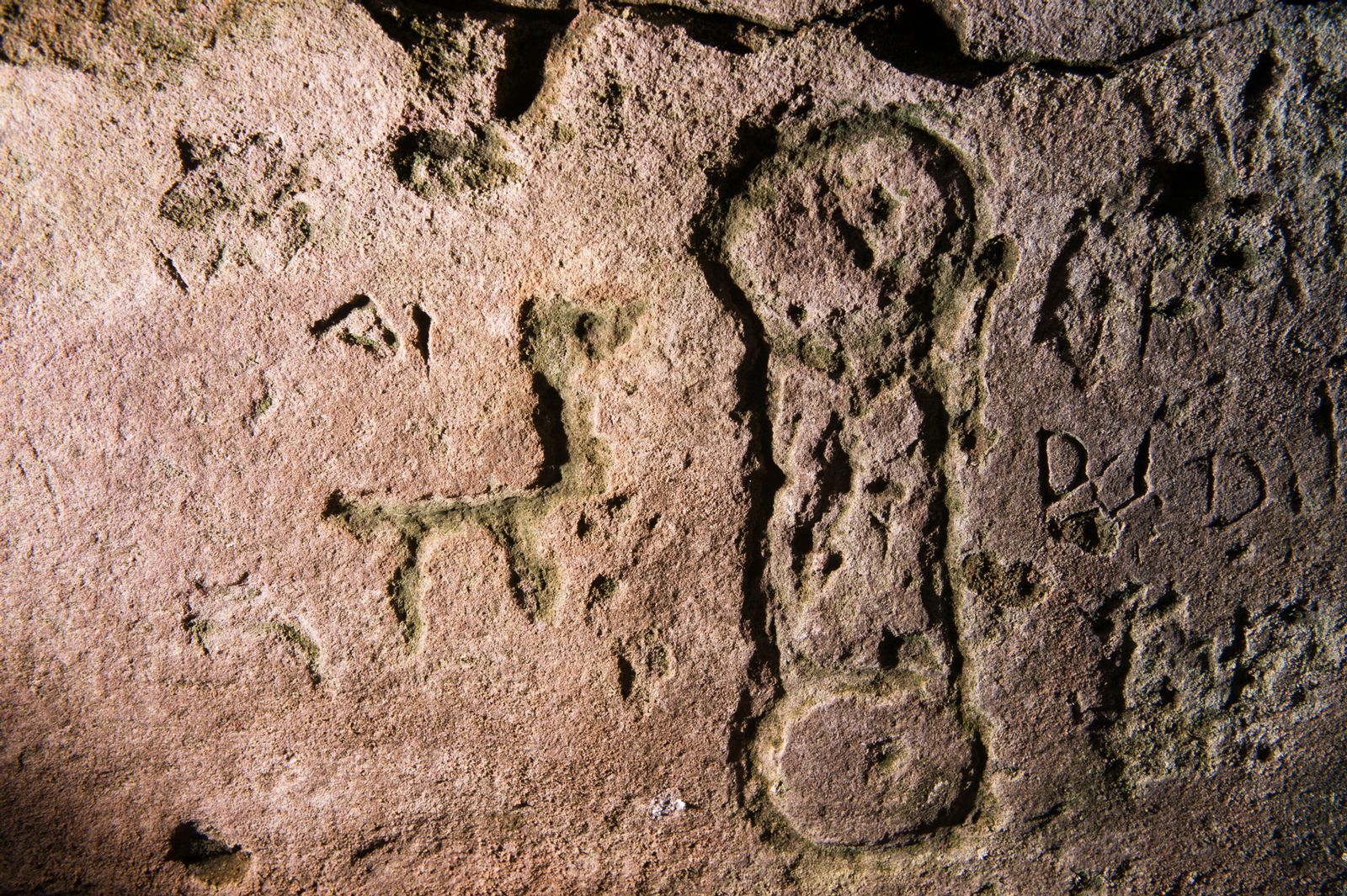 Rock art in Jonathan's Cave, East Wemyss